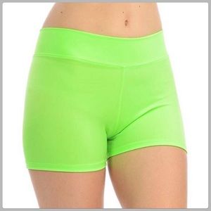 NWT lime green dance yoga Shorts Size S